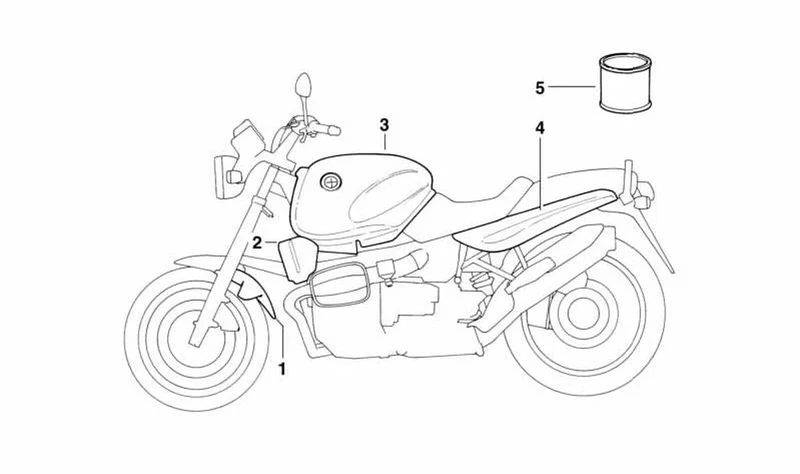 Guardabarros imprimado delantero OEM 46612324967 para motos BMW R 850 R, R 1100 R, R 1150 R... y más. Original BMW Motorrad.