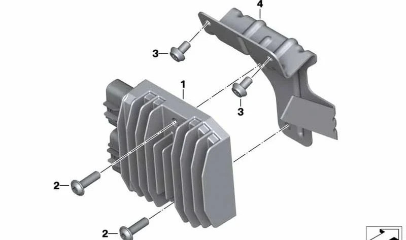 Soporte regulador de alternador OEM 12317714323 para motos BMW HP4, S 1000 RR. Original BMW Motorrad.