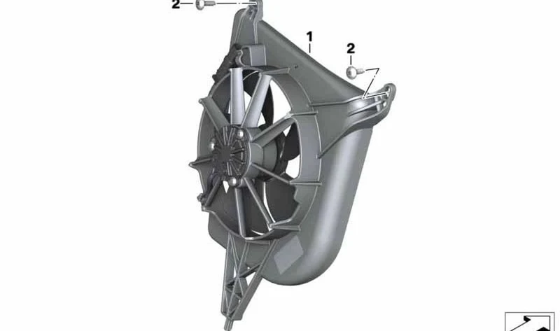Ventilador OEM 17428356815 para motos BMW S 1000 R, S 1000 RR, M 1000 RR, M 1000 R, M 1000 XR. Original BMW Motorrad.