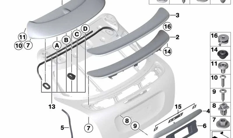 Tubo flexible de salida de agua OEM 51622759284 para MINI Coupé R58, Roadster R59. Original MINI.