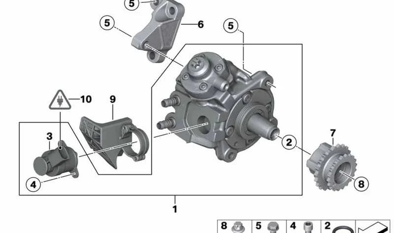 Bomba de alta presión OEM 13518579228 para BMW Serie 1 F40, Serie 3 G20, X1 F48 y MINI F56, F55, F60... y más. Original BMW y MINI.