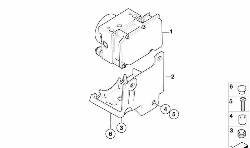 Soporte modulador de presión ABS OEM 34327696800 para motos BMW G 650 X (K15) 2006-2009. Original BMW Motorrad.