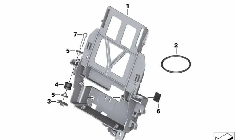 Soporte mecanismo de mando OEM 61357689832 para motos BMW F800GT, F800S, F800ST, F800R. Original BMW Motorrad.