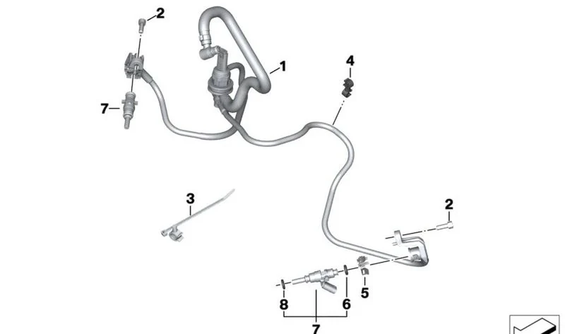 Distribuidor de combustible OEM 13539898486 para motos BMW R nineT, R nineT Pure, R nineT Scrambler, R nineT Urban G/S. Original BMW Motorrad.