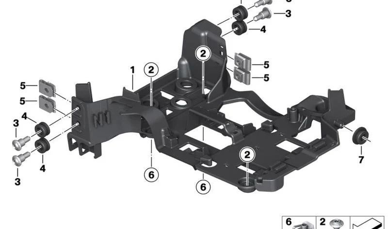 Tapa soporte de la batería OEM 61217923947 para motos BMW R18, R18 Classic, R18 Roctane, R18 B, R18 Transcontinental. Original BMW Motorrad.