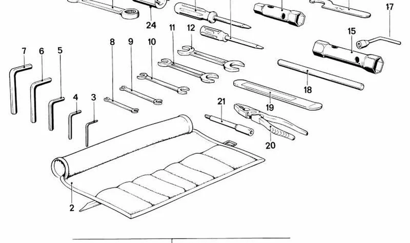 Destornillador OEM 71119090147 para BMW R50/5, K1200 GT, R1100 RT, R100 RS… y más. Original BMW Motorrad.