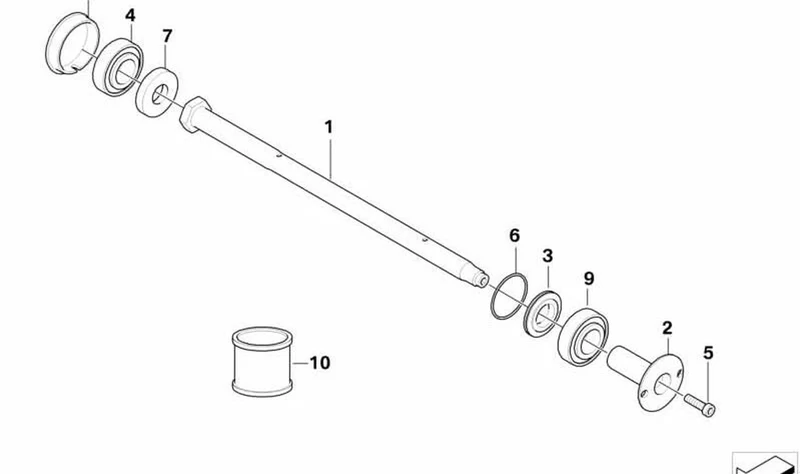 Casquillo distanciador trasero OEM 33177711334 para motos BMW G 450X (K16). Original BMW Motorrad.