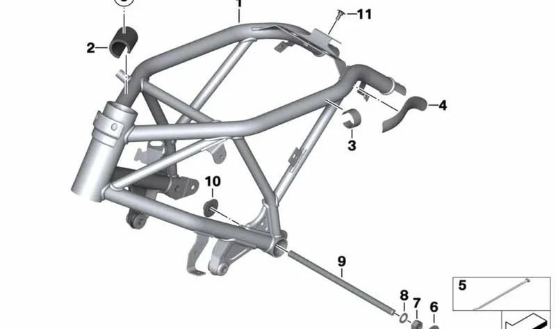 Casquillo delantero OEM 46517690795 para motos BMW HP2 Enduro, HP2 Megamoto. Original BMW Motorrad.