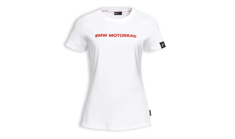 Camiseta blanca talla M OEM 76615B3E508 para BMW Motorrad, señora. Original BMW Motorrad.