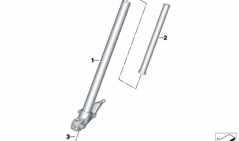 Amortiguador delantero OEM 31429480352 para motos BMW F850GS, F850GS Adventure, F900GS, F900GS Adventure. Original BMW Motorrad.