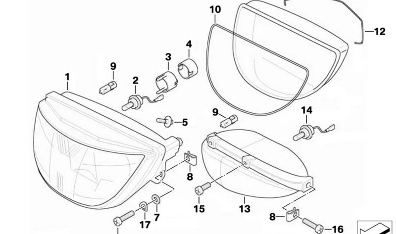 Junta de tapa OEM 63127671623 para BMW Motorrad K1200 GT, K1200 RS, K1200 LT. Original BMW Motorrad.