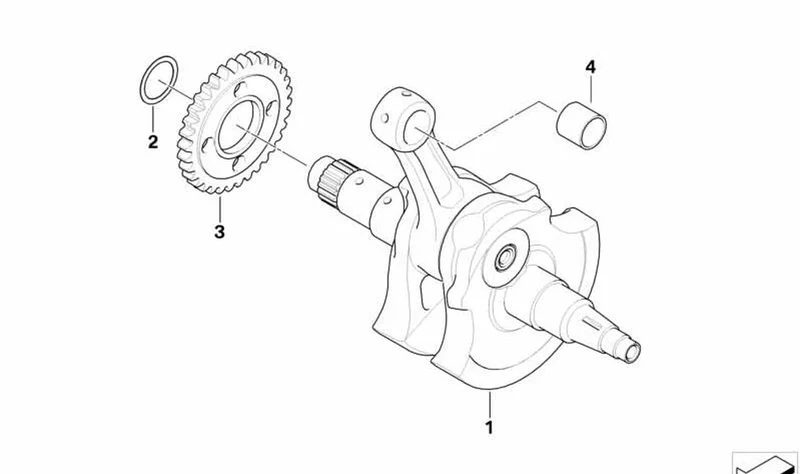 Juego de arandelas distanciadoras OEM 11217719446 para motos BMW G 450 X (K16). Original BMW Motorrad.