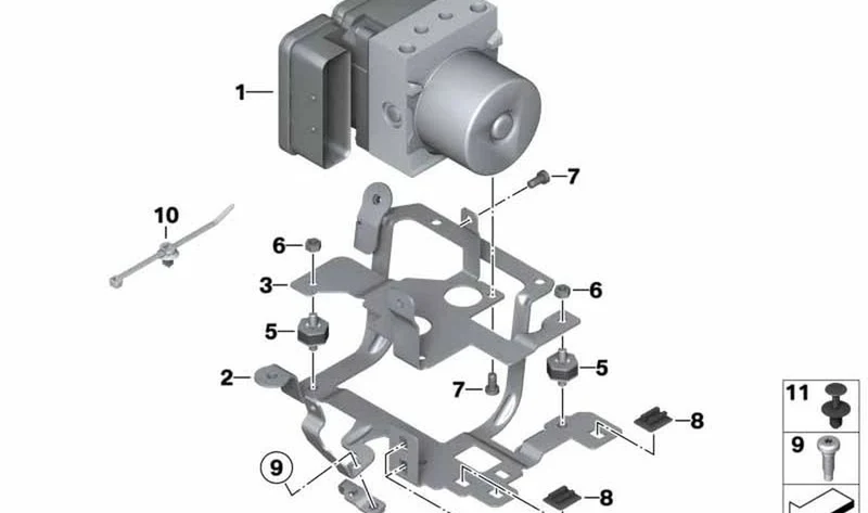 Portador trasero OEM 34517714616 para motos BMW K1300S, K1300R. Original BMW Motorrad.