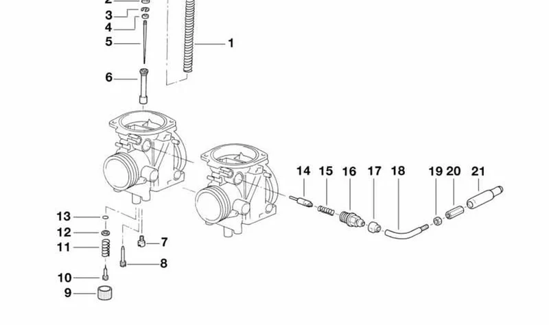 Tubo de mezcla OEM 13112343395 para BMW Motorrad F 650, F 650 ST. Original BMW Motorrad.