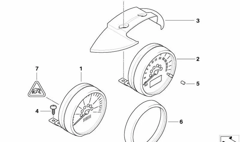 Cuentarrevoluciones OEM 62116936312 para MINI R50, R52, R53. Original MINI.