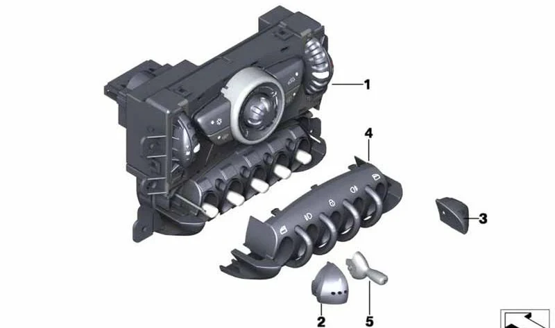 Mando de climatizador OEM 64113457398 para MINI R55, R56, R57, R58, R59, R60, R61. Original MINI.
