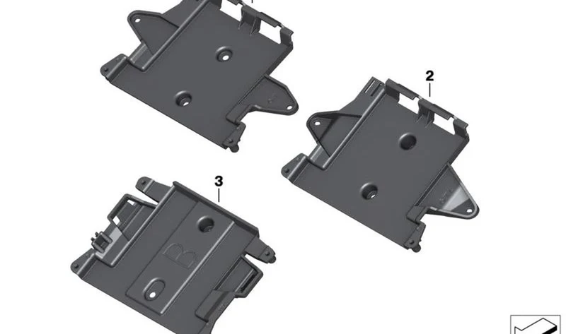 Soporte unidad de mando de sonido OEM 65121541312 para BMW Motorrad K1600GT, K1600GTL. Original BMW Motorrad.
