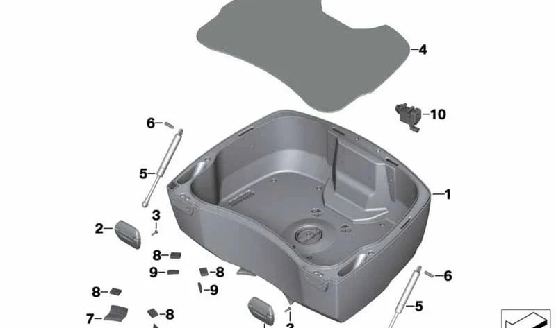Perno de seguridad OEM 46547729464 para BMW Motorrad K1600GT, K1600GTL, R1200RT, R1250RT... y más. Original BMW Motorrad.