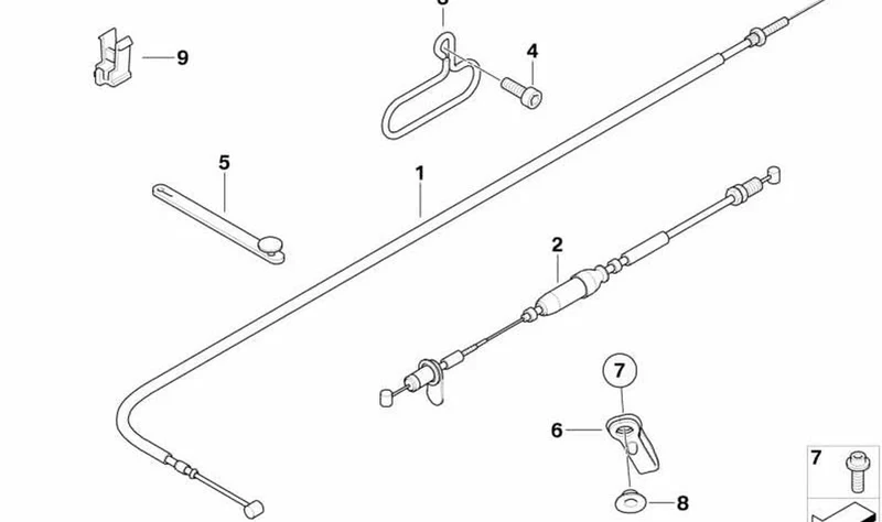 Cable del acelerador OEM 32738546025 para motos BMW F800GT, F800S, F800ST. Original BMW Motorrad.
