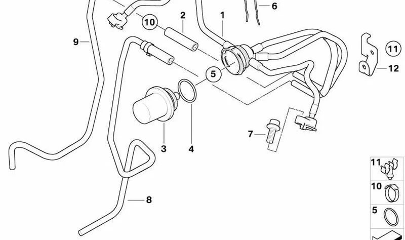 Colector de admisión OEM 13537688796 para motos BMW R1200ST (K28). Original BMW Motorrad.