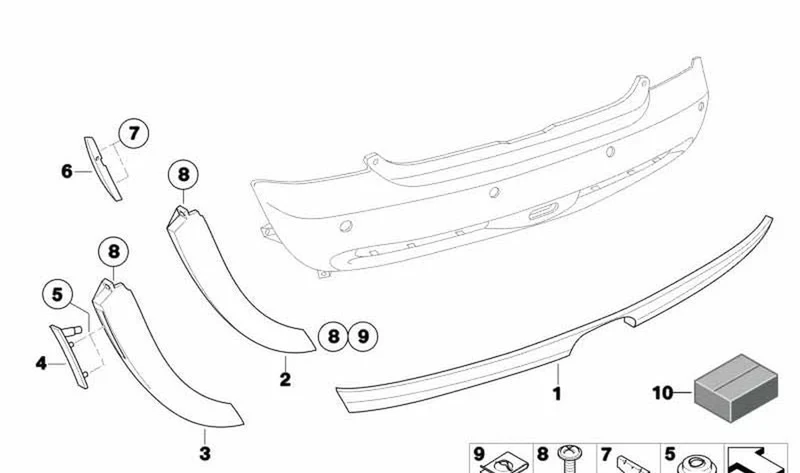 Luz de posición lateral trasera izquierda OEM 63147165871 para MINI R50, R53, Cabrio R52. Original MINI.