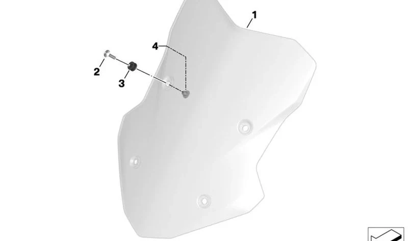 Parabrisas claro OEM 46638403847 para motos BMW F 900 XR (K84). Original BMW Motorrad.