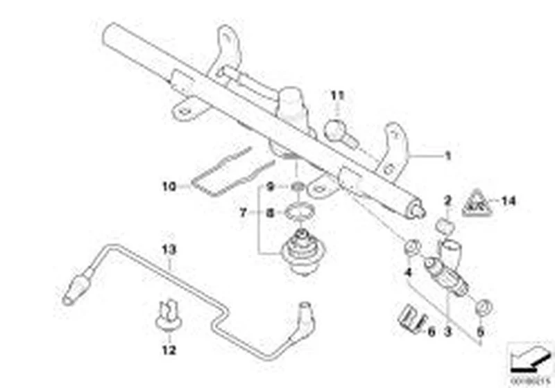 Tubo de inyección OEM 13511521389 para MINI R52, R53, Cooper S, JCW GP... y más. Original MINI.