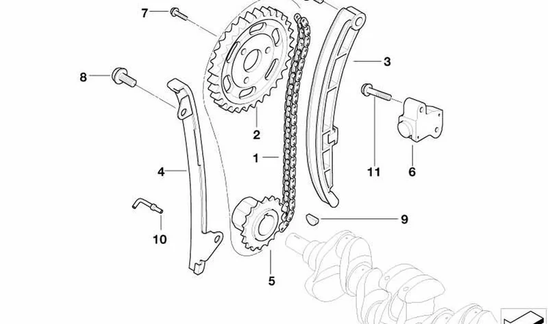 Riel-guía OEM 11317791009 para MINI R50, R52. Original MINI.