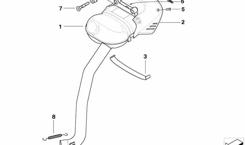 Perno roscado OEM 18217687774 para motos BMW R1200S, HP2 Sport. Original BMW Motorrad.