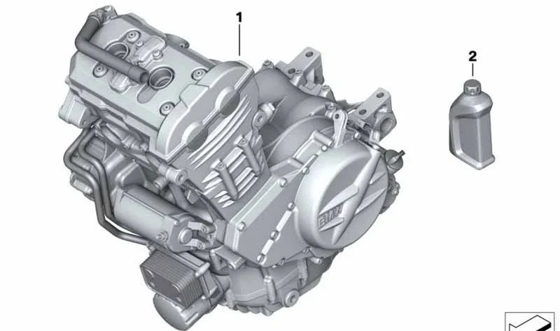 Motor negro OEM 11008524092 para BMW Motorrad F 800 R (K73) 11/2016-03/2019. Original BMW Motorrad.