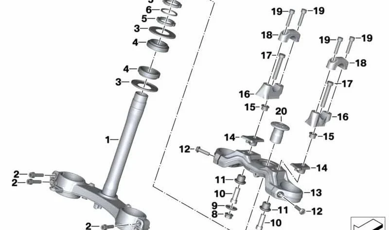 Elemento de goma OEM 31428388607 para motos BMW S 1000 R (K47), S 1000 XR (K49). Original BMW Motorrad.