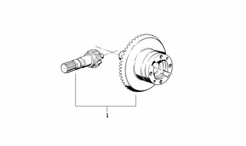 Juego de corona diferencial trasero OEM 33112311577 para motos BMW R 1100 RS, R 850 R, R 1150 R, Rockster... y más. Original BMW Motorrad.