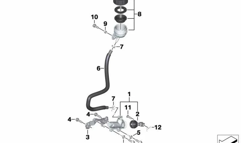 Abrazadera tubo flexible OEM 34318560056 para motos BMW G 310 R, G 310 GS, G 310 RR. Original BMW Motorrad.