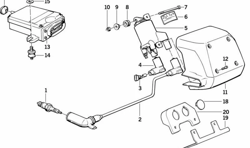 Cubierta de protección OEM 61132300469 para BMW Motorrad K100, K100 RS. Original BMW Motorrad.