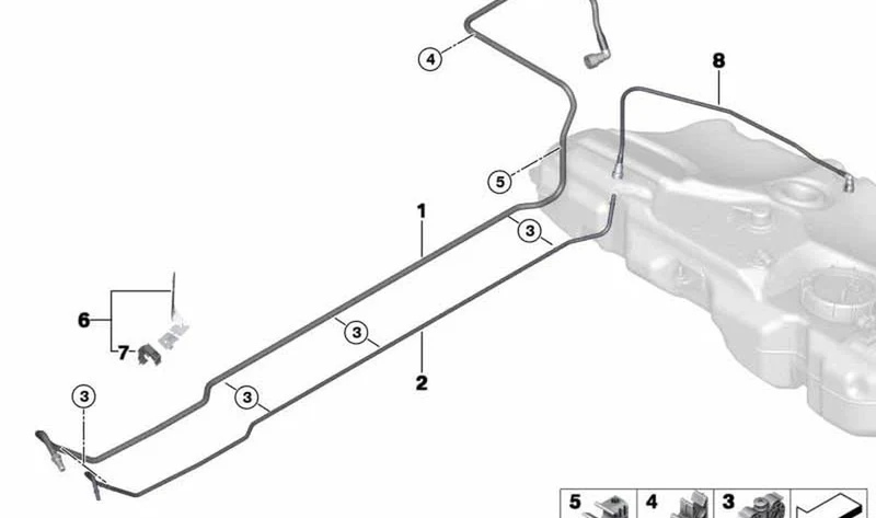 Tubería del aire de barrido OEM 16122757611 para MINI R56 LCI, Cabrio R57, Coupé R58, Roadster R59... y más. Original MINI.