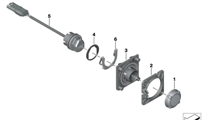 Junta de caja de conector OEM 61137105929 para motos BMW R 1300 GS, C 400 GT, C 400 X... y más. Original BMW Motorrad.