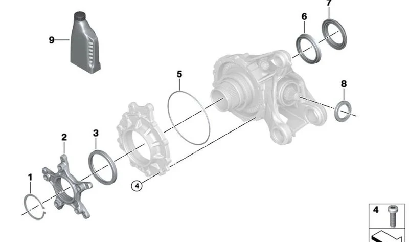 Anillo de seguridad OEM 07119905076 para motos BMW R 1200 GS, R 1250 RT, R nineT, K 1300 GT... y más. Original BMW Motorrad.