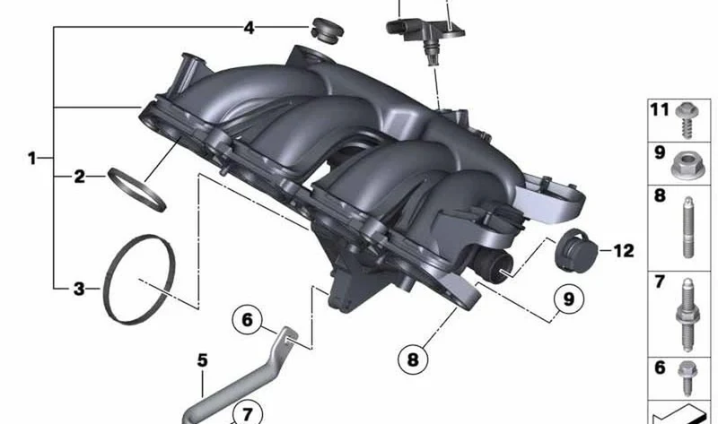Casquillo de goma OEM 11617593928 para MINI R56, R57, R60, R61, BMW F20, F30... y más. Original BMW y MINI.