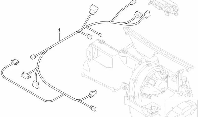 Juego de cables de calefacción y aire acondicionado OEM 64116934827 para MINI R50 Cooper, One, One D, R53 Cooper S... y más. Original MINI.