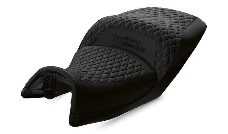 Asiento corrido negro OEM 52537925317 para BMW Motorrad K1600 Bagger (K61) 2017-2025. Original BMW Motorrad.