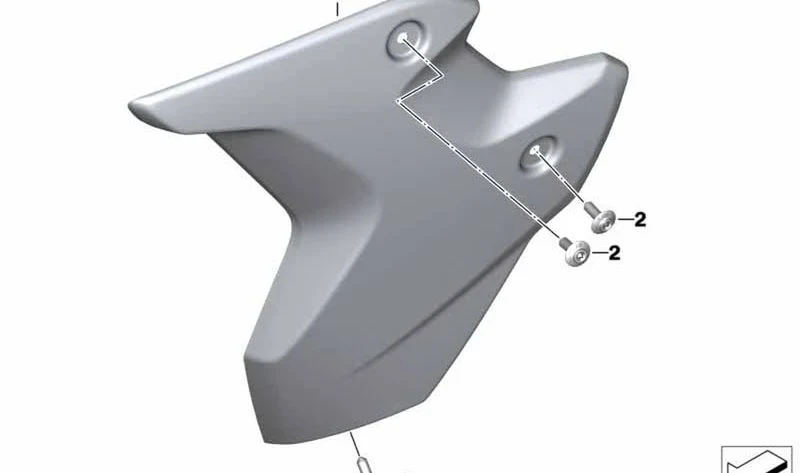 Embellecedor radiador "Style" derecho OEM 46638556654 para motos BMW R1200GS, R1250GS. Original BMW Motorrad.