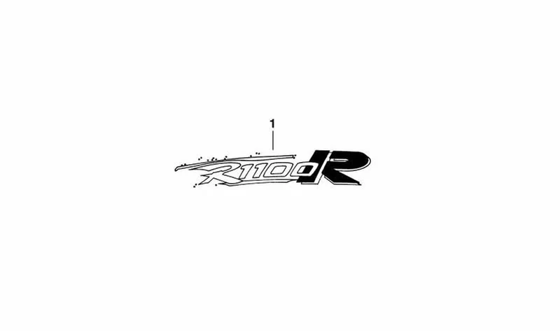 Etiqueta BMW Motorrad OEM 51142313943 para motos BMW R 850 R, R 1100 R. Original BMW Motorrad.