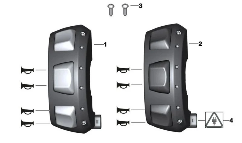 Interruptor adicional izquierdo OEM 61318406093 para BMW Motorrad F 750 GS, F 850 GS, R 1250 RT... y más. Original BMW Motorrad.