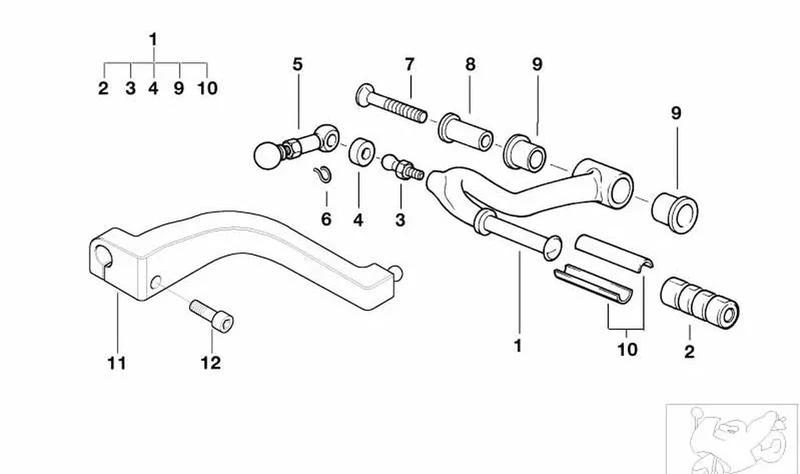 Casquillo OEM 23411341344 para motos BMW R1100GS, R1100R, R1150GS, R1150R, R850GS, R850R... y más. Original BMW Motorrad.