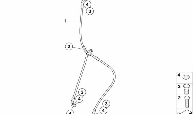 Tubo flexible de freno delantero OEM 34327714237 para motos BMW F800ST, F800S, F800GT. Original BMW Motorrad.