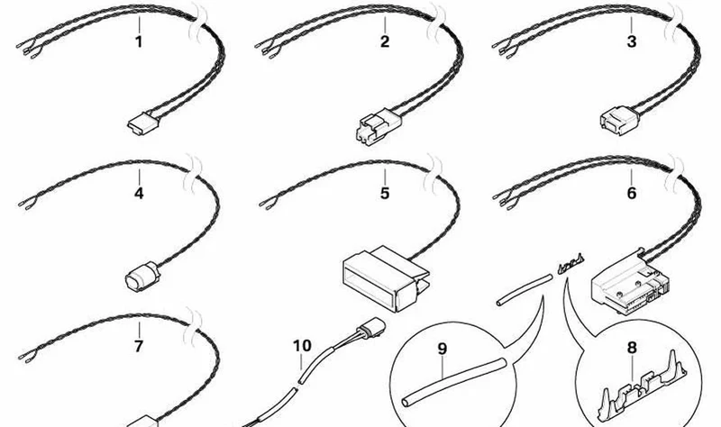 Cable adaptador sensor airbag lateral OEM 61129268336 para MINI R55, R56, R57, R58, R59, R60, R61. Original MINI.