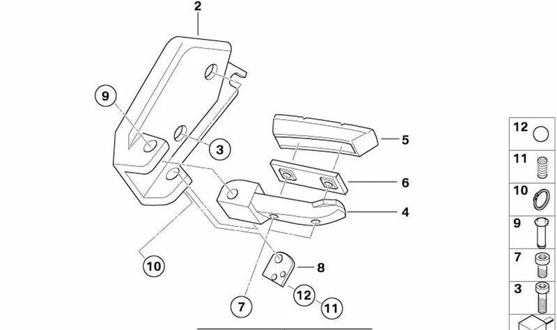 Descansa-pies derecho OEM 71607668672 para motos BMW R1150GS, R1150GS Adventure. Original BMW Motorrad.