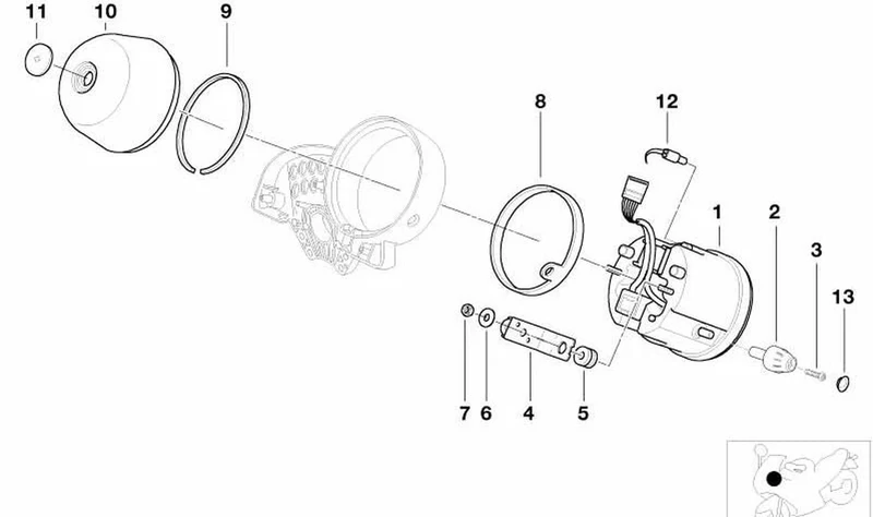 Tacómetro OEM 61122350602 para motos BMW R 850 C, R 1200 C, R 1200 C Independent. Original BMW Motorrad.