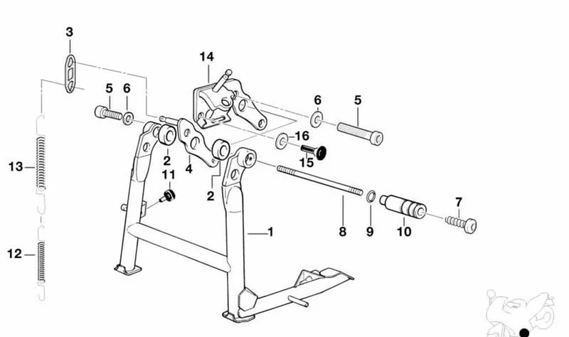 Soporte derecho OEM 46522335795 para motos BMW R1150GS, R1150R, R850R y más. Original BMW Motorrad.