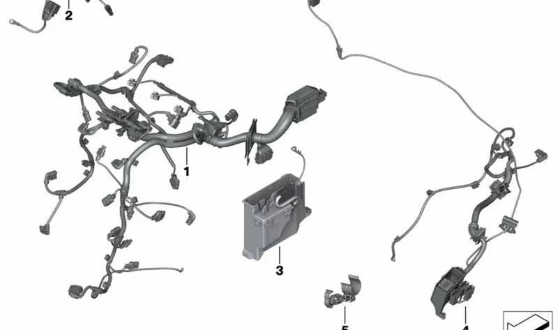 Mazo de cables motor módulo precalentamiento OEM 12518580146 para MINI F56, F55, Clubman F54, Cabrio F57, Countryman F60... y más. Original MINI.